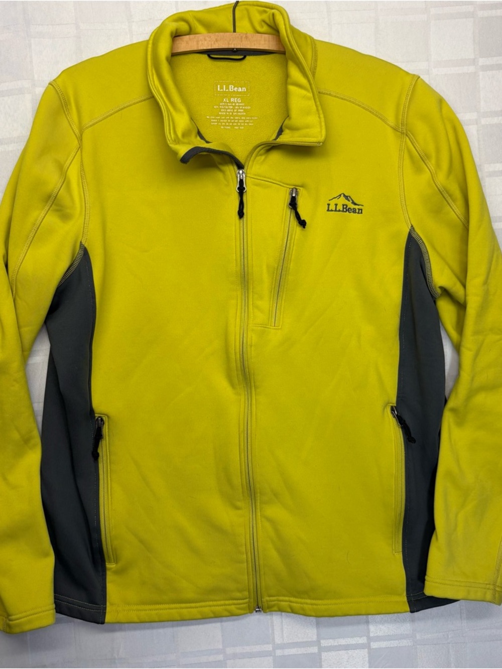 L.L. Bean Bright Chartreuse Fleece Pullover